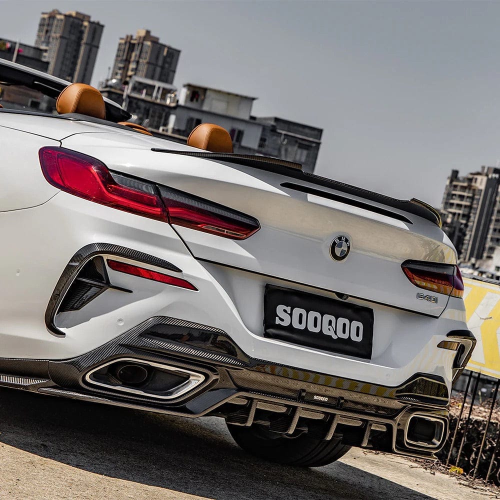 BMW 8 Series (G14/G15/G16) SOOQOO Carbon Fibre Rear Diffuser - SOOQOO Rear Diffuser