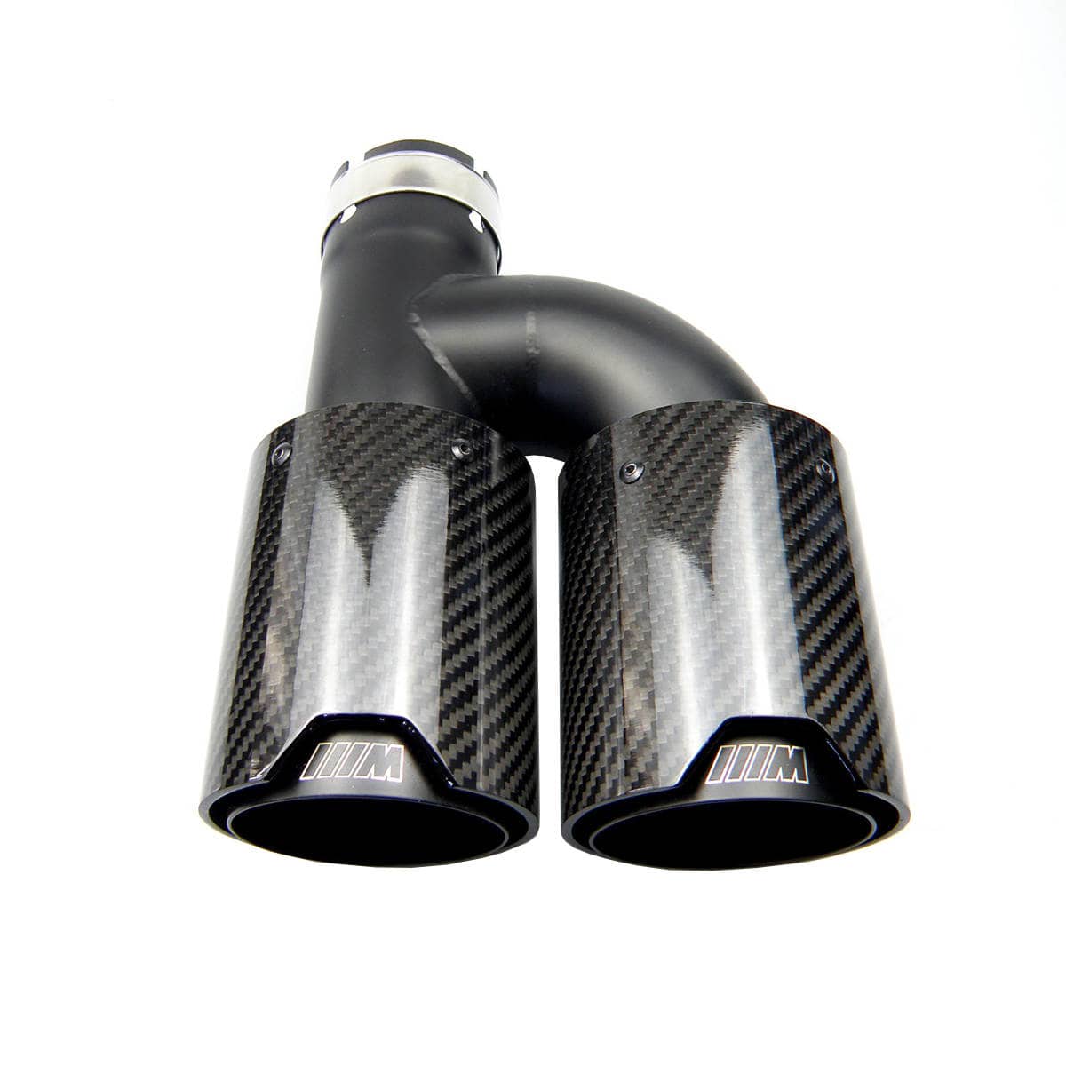 BMW Dual Black M Performance Style H Shape Carbon Fibre Exhaust Tips - Twenty Two Tuning Exhaust Tips