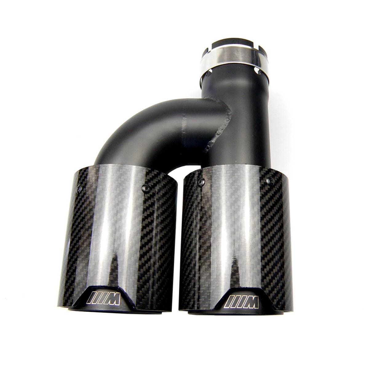BMW Dual Black M Performance Style H Shape Carbon Fibre Exhaust Tips - Twenty Two Tuning Exhaust Tips
