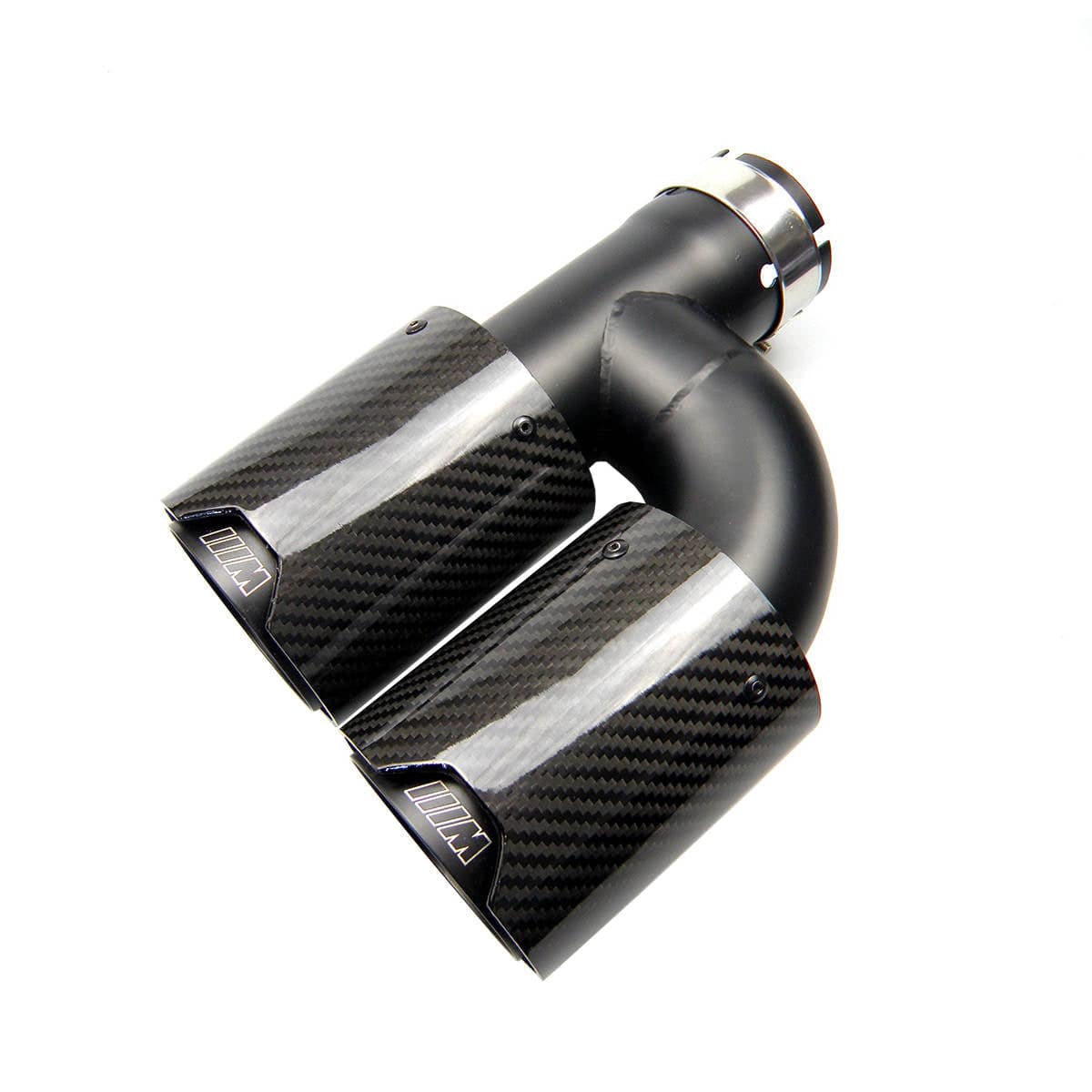 BMW Dual Black M Performance Style H Shape Carbon Fibre Exhaust Tips - Twenty Two Tuning Exhaust Tips