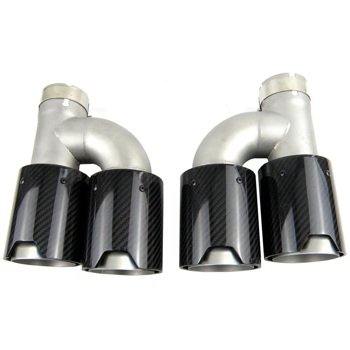 BMW Dual M Performance Style H Shape Carbon Fibre Exhaust Tips - Twenty Two Tuning Exhaust Tips