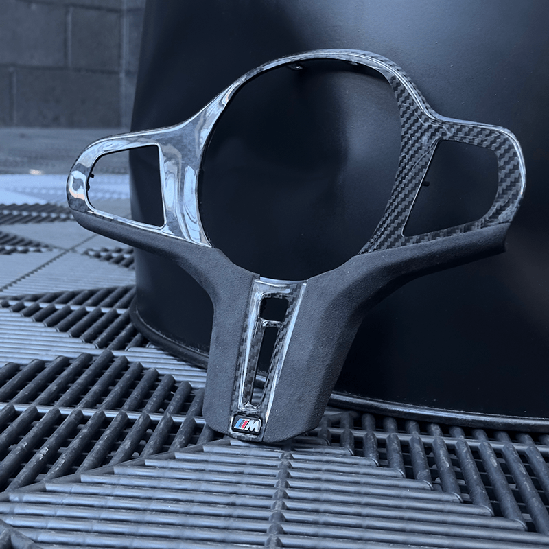 BMW M Performance Style Carbon Steering Wheel Trim Replacement - Twenty Two Tuning Interior Parts & Accessories