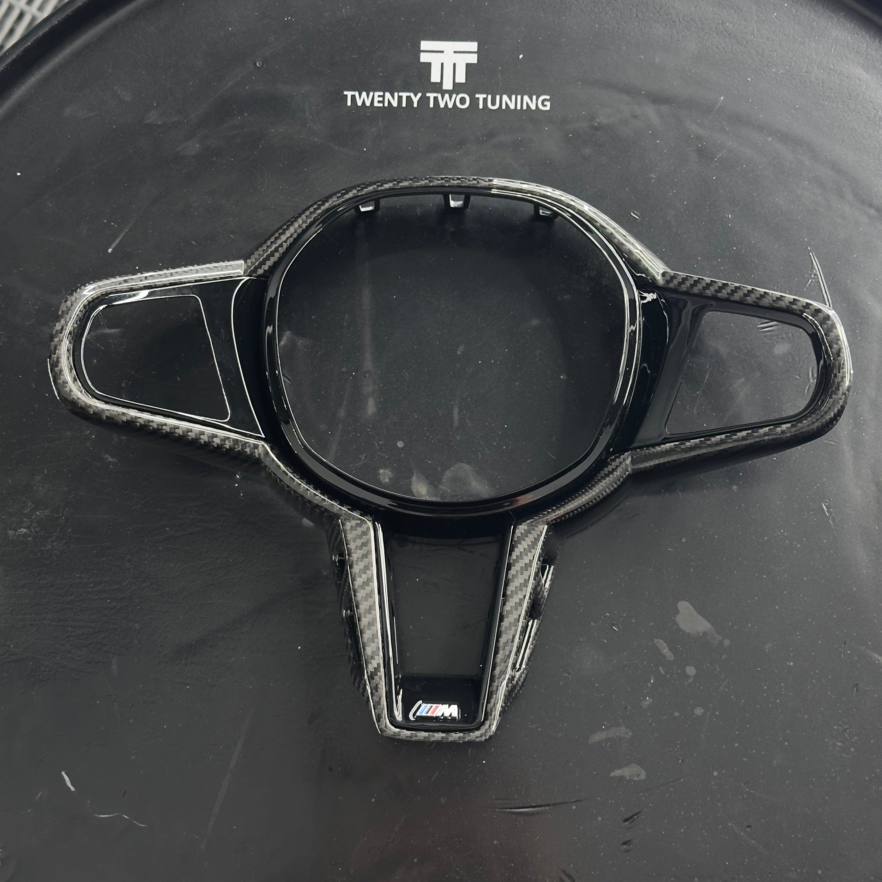 BMW M Performance Style LCI Carbon Steering Wheel Trim Replacement - Twenty Two Tuning Interior Parts & Accessories