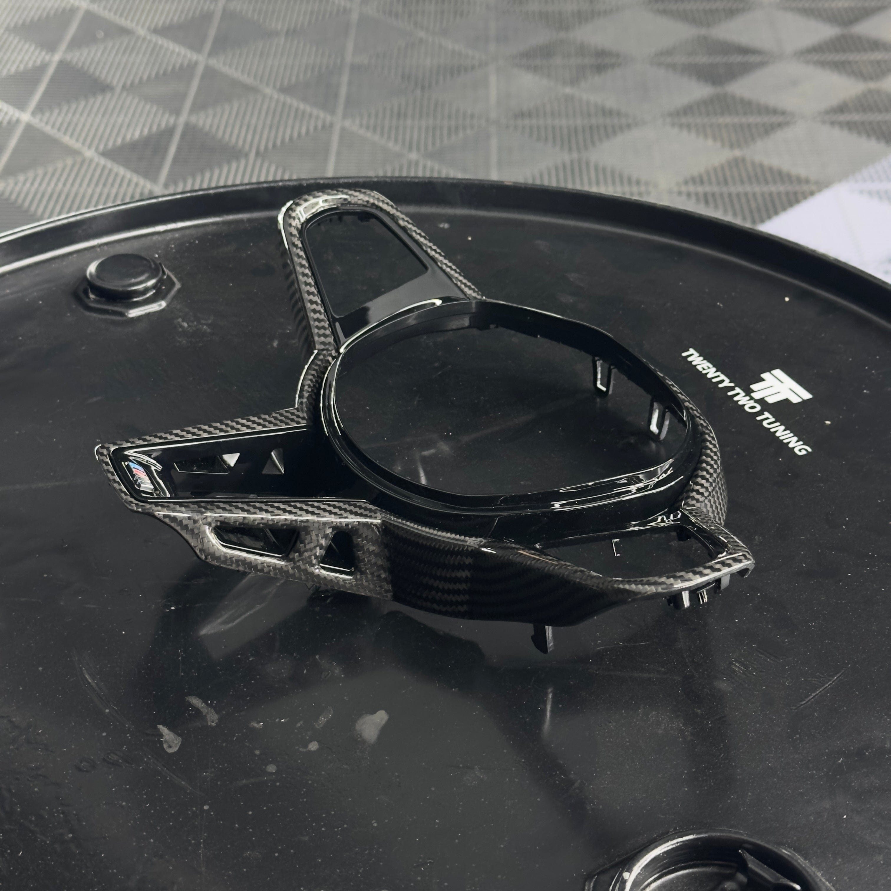 BMW M Performance Style LCI Carbon Steering Wheel Trim Replacement - Twenty Two Tuning Interior Parts & Accessories