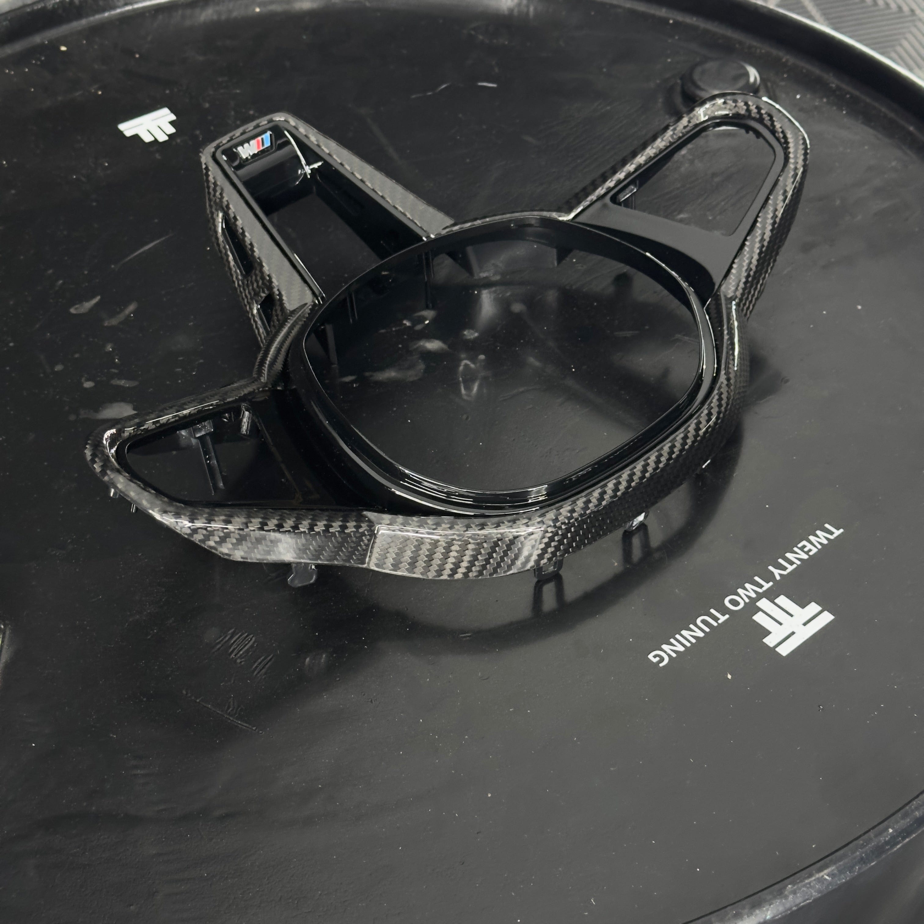 BMW M Performance Style LCI Carbon Steering Wheel Trim Replacement - Twenty Two Tuning Interior Parts & Accessories