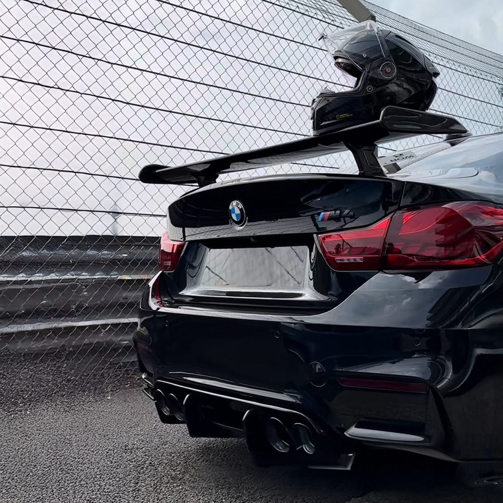 BMW M Performance Throughflow Style Carbon Fiber Rear Trunk Spoiler - Twenty Two Tuning Rear Spoiler