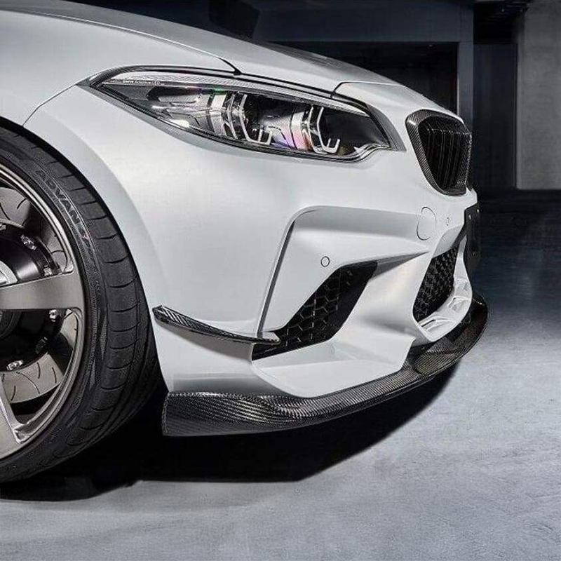 3D Carbon Fiber Front Canards - Compatible with BMW M2 (F87)