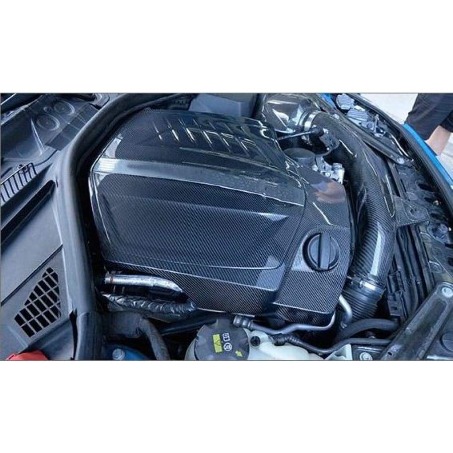 BMW M2 (F87) N55 Replacement Carbon Fibre Engine Cover - Twenty Two Tuning Engine Bay
