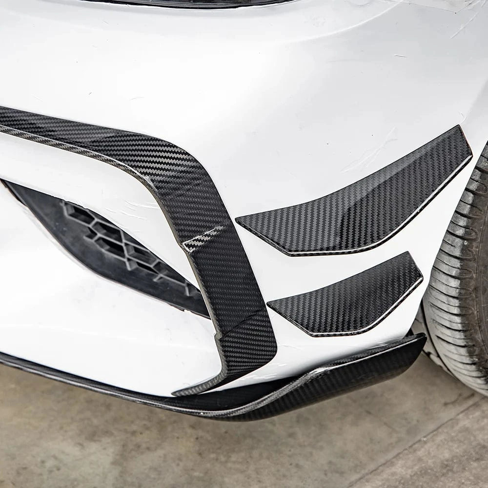 SOOQOO Carbon Fiber Front Bumper Side Canards For BMW M2 F87