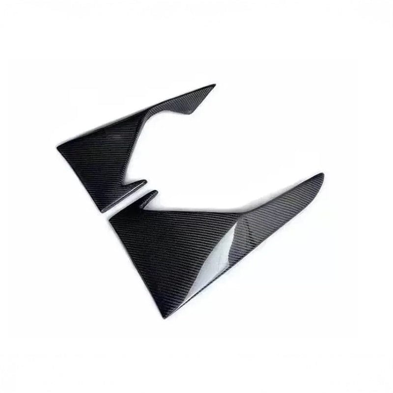 BMW M2 (F87) Strekken Style Carbon Fiber Front Vent Splitters - Twenty Two Tuning Front Canards/Bumper Inserts