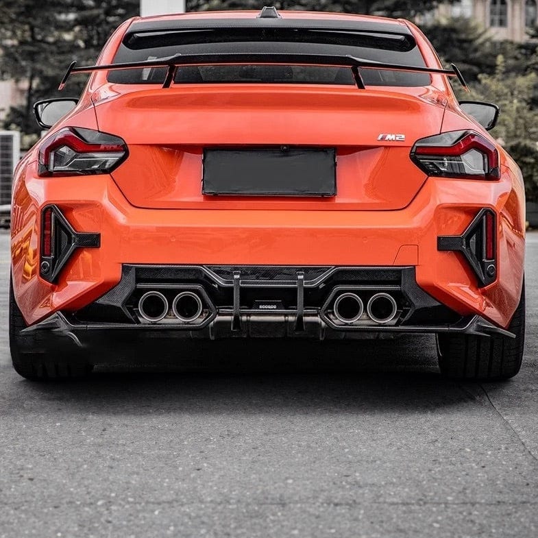BMW M2 (G87) SOOQOO Carbon Fibre Rear Bumper Canards - SOOQOO Rear Canards