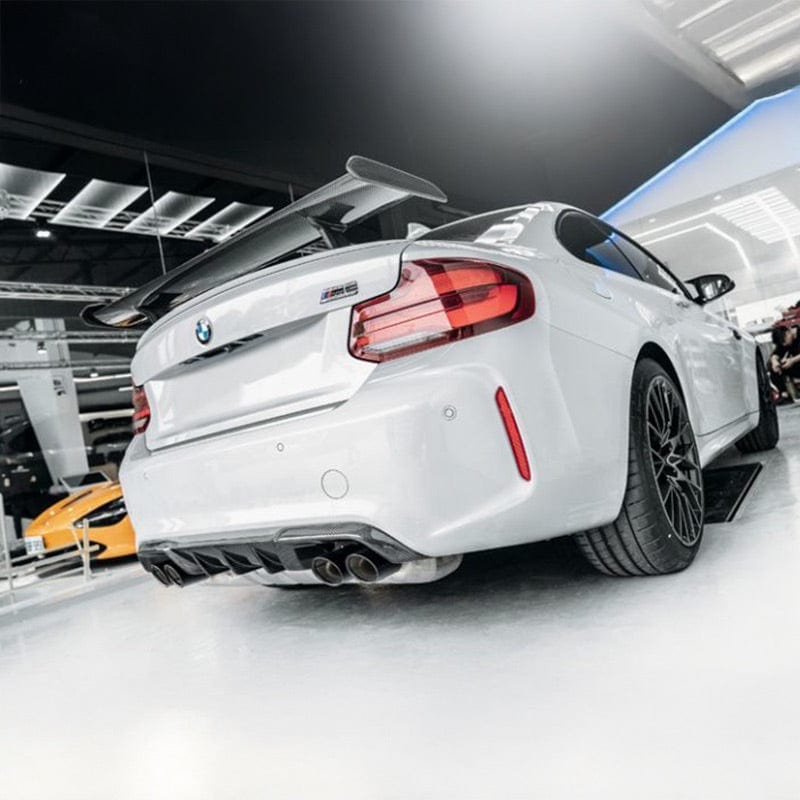 BMW M2/M2C (F87) M Performance Throughflow Style Carbon Fiber Rear Trunk Spoiler - Twenty Two Tuning Rear Spoiler