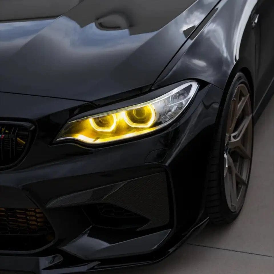 BMW M2 Pre-LCI (F87) CSL Yellow DRL Headlight Module Replacements (Xenon Headlight) - EXL Design DRLs