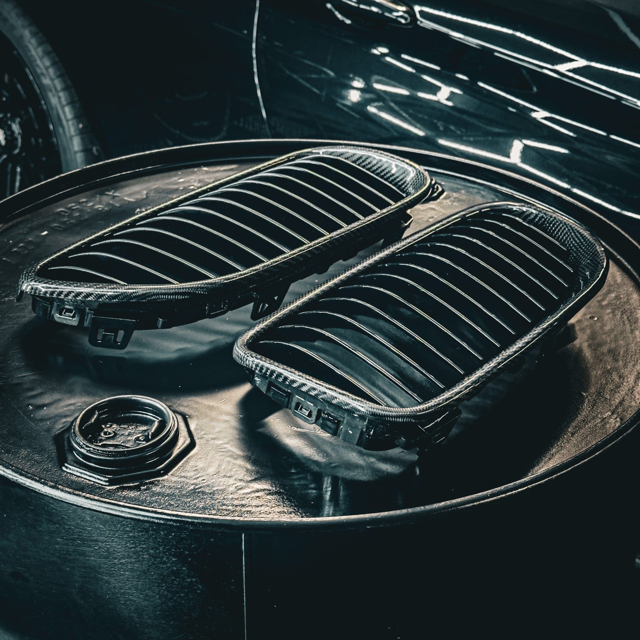 BMW M3 (E90/E92/E93) OEM Style Carbon Fibre Front Grilles - Twenty Two Tuning Front Grille