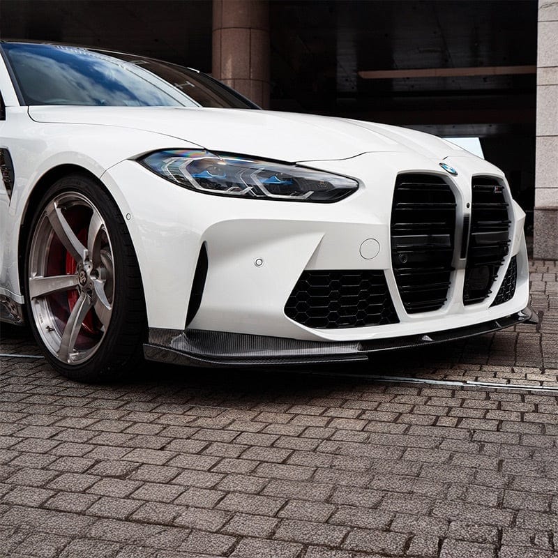 BMW M3/M4 3D Design Style Carbon Fibre Front Lip Spoiler (G80/G81/G82/G83) - Twenty Two Tuning Front Lip