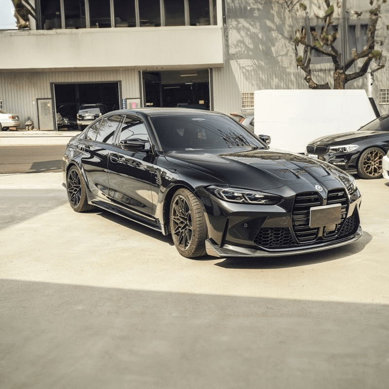 BMW M3/M4 CSL Style Carbon Fibre Front Lip Spoiler (G80/G81/G82/G83) - Twenty Two Tuning Front Lip