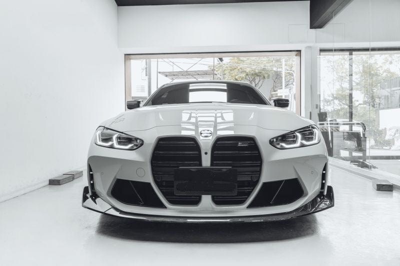 BMW M3/M4 CSL Style Carbon Fibre Front Lip Spoiler (G80/G81/G82/G83) - Twenty Two Tuning Front Lip