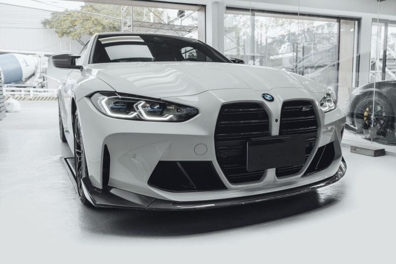 BMW M3/M4 CSL Style Carbon Fibre Front Lip Spoiler (G80/G81/G82/G83) - Twenty Two Tuning Front Lip