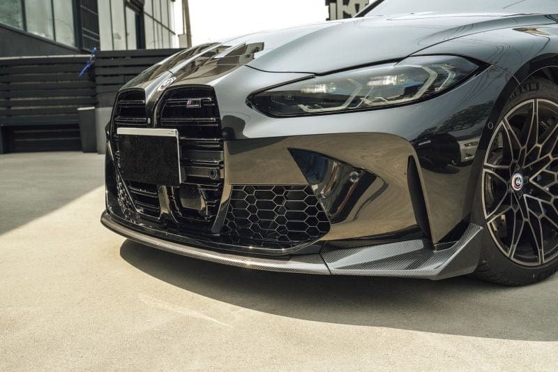 BMW M3/M4 CSL Style Carbon Fibre Front Lip Spoiler (G80/G81/G82/G83) - Twenty Two Tuning Front Lip