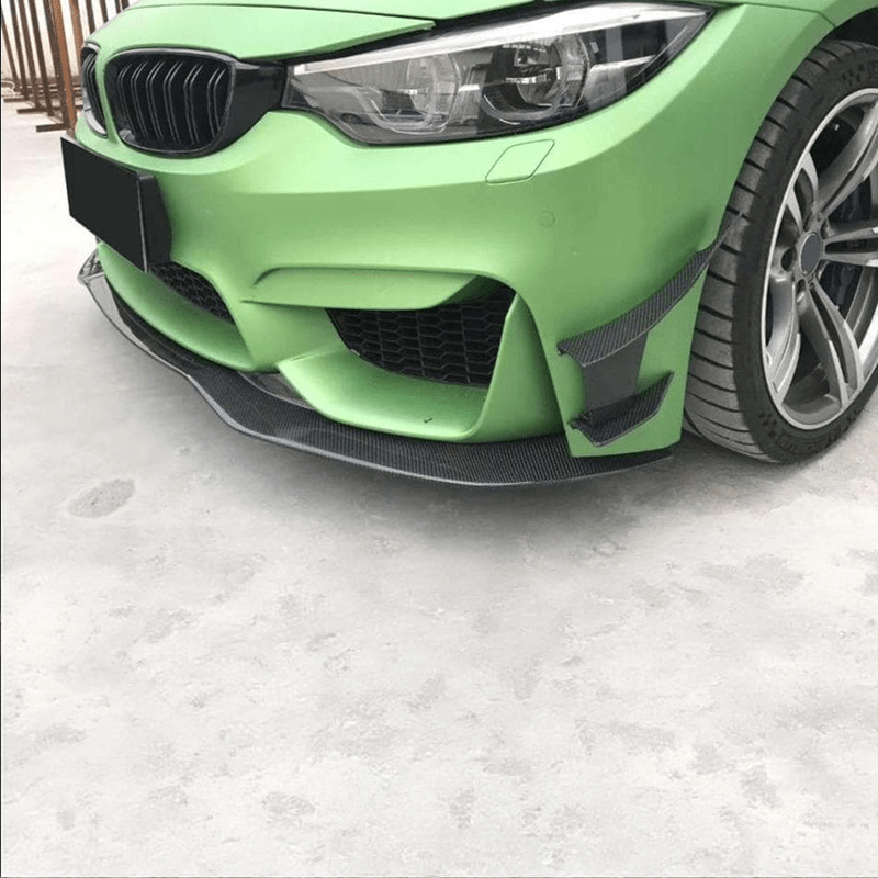 BMW M3/M4 (F80/F82/F83) PSM Style Carbon Fibre Front Canards - Twenty Two Tuning Front Canards/Bumper Inserts