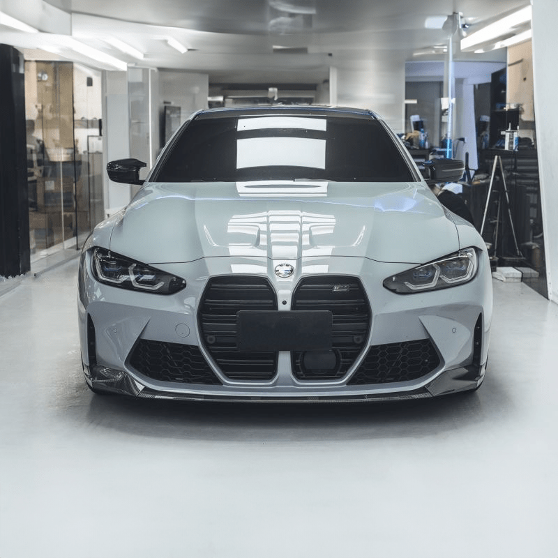 BMW M3/M4 M Performance Style Carbon Fibre Front Lip Spoiler (G80/G81/G82/G83) - Twenty Two Tuning Front Lip