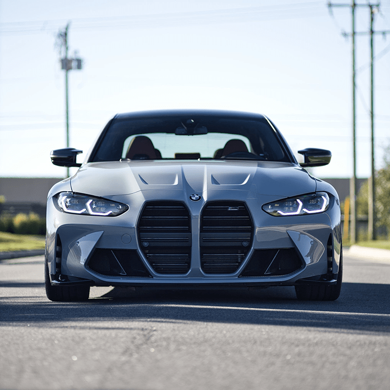 BMW M3/M4 M Performance Style Gloss Black Front Bumper Vent Trims (G80/G81/G82/G83) - Twenty Two Tuning Front Canards/Bumper Inserts