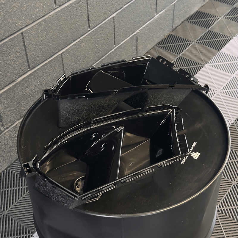 BMW M3/M4 M Performance Style Gloss Black Front Bumper Vent Trims (G80/G81/G82/G83) - Twenty Two Tuning Front Canards/Bumper Inserts