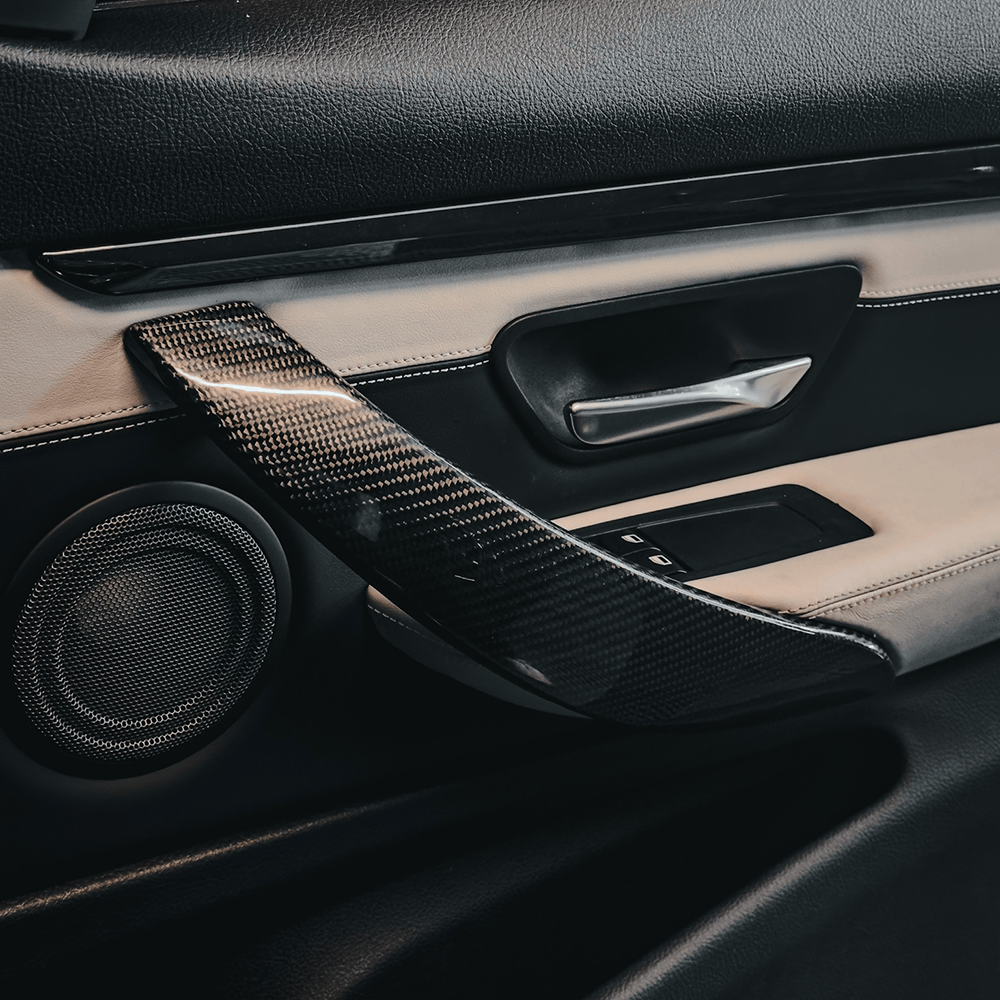 BMW M3/M4 OEM+ Carbon Fiber Replacement Door Trims (F80/F82/F83) - Twenty Two Tuning Interior Parts & Accessories