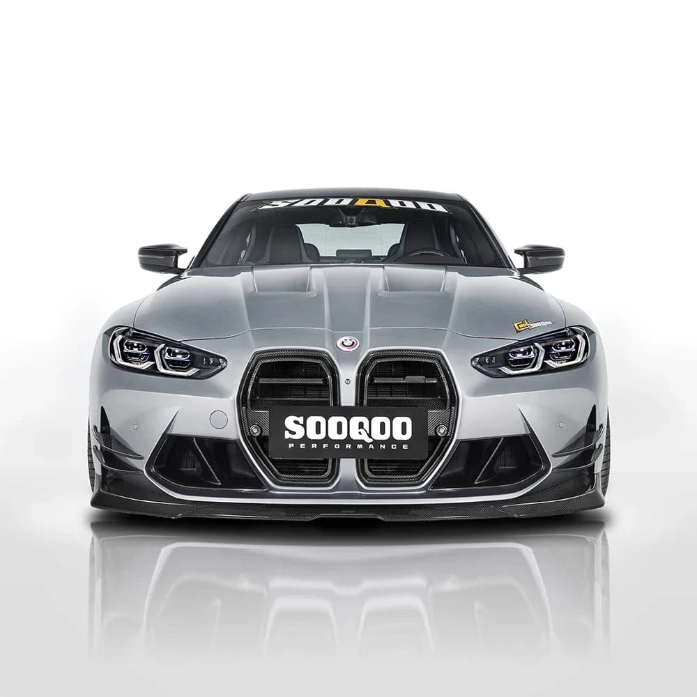 BMW M3/M4 SOOQOO SQ-B Carbon Fiber Front Lip Spoiler (G80/G81/G82/G83) - SOOQOO Official Front Lip