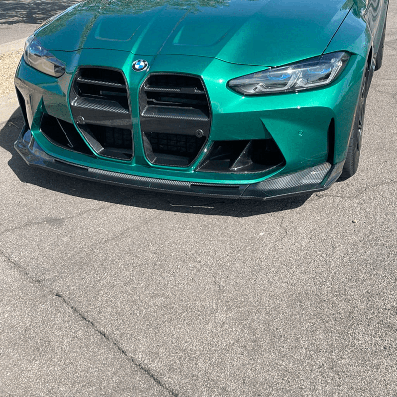 BMW M3/M4 Vorsteiner Style Carbon Fibre Front Lip Spoiler (G80/G81/G82/G83) - Twenty Two Tuning Front Lip