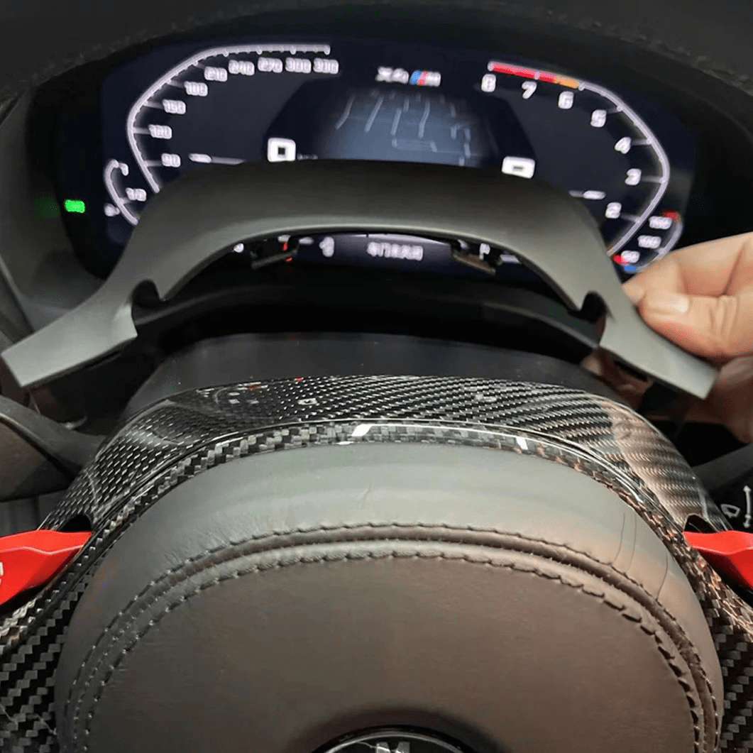 BMW M4 (G82/G83) OEM+ Carbon Fibre Upper Steering Wheel Trim - Twenty Two Tuning Interior Parts & Accessories
