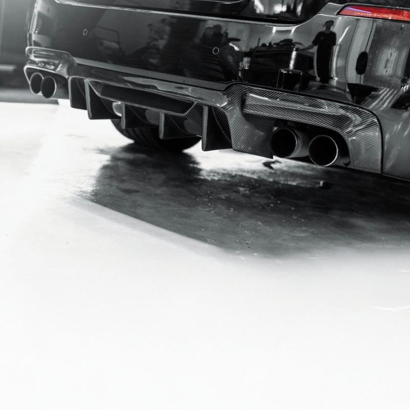 BMW M5 (F10) F90 Style Carbon Fiber Rear Diffuser - Twenty Two Tuning Rear Diffuser