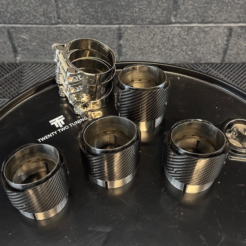 BMW M5 (F90) Akrapovic Style Carbon Fibre Exhaust Tips - Twenty Two Tuning Exhaust Tips