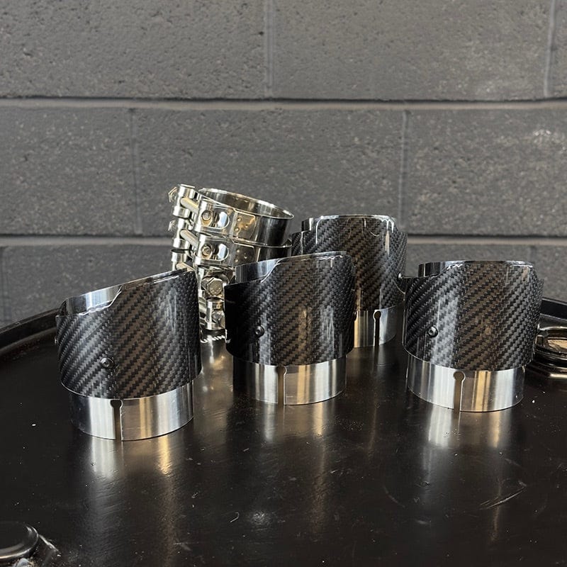 BMW M5 (F90) Akrapovic Style Carbon Fibre Exhaust Tips - Twenty Two Tuning Exhaust Tips