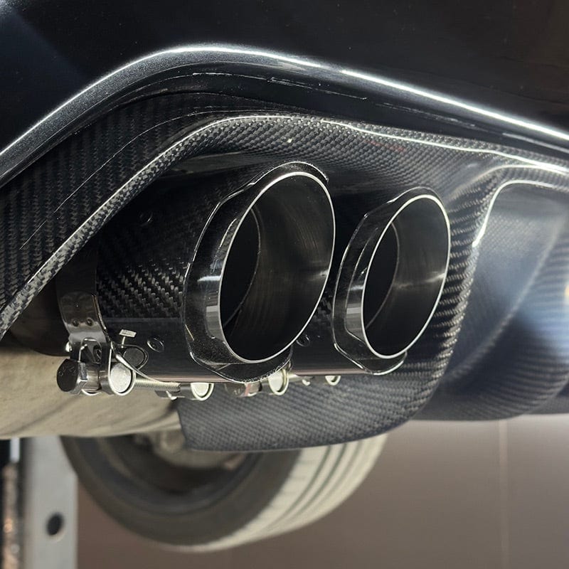 BMW M5 (F90) Akrapovic Style Carbon Fibre Exhaust Tips - Twenty Two Tuning Exhaust Tips