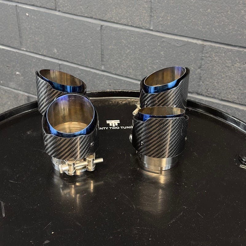 BMW M5 (F90) Akrapovic Style Carbon Fibre Exhaust Tips - Twenty Two Tuning Exhaust Tips