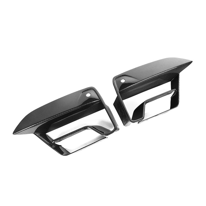 BMW M5 (F90) CS Style Carbon Fiber Front Bumper Vent Trim - Twenty Two Tuning Front Canards/Bumper Inserts