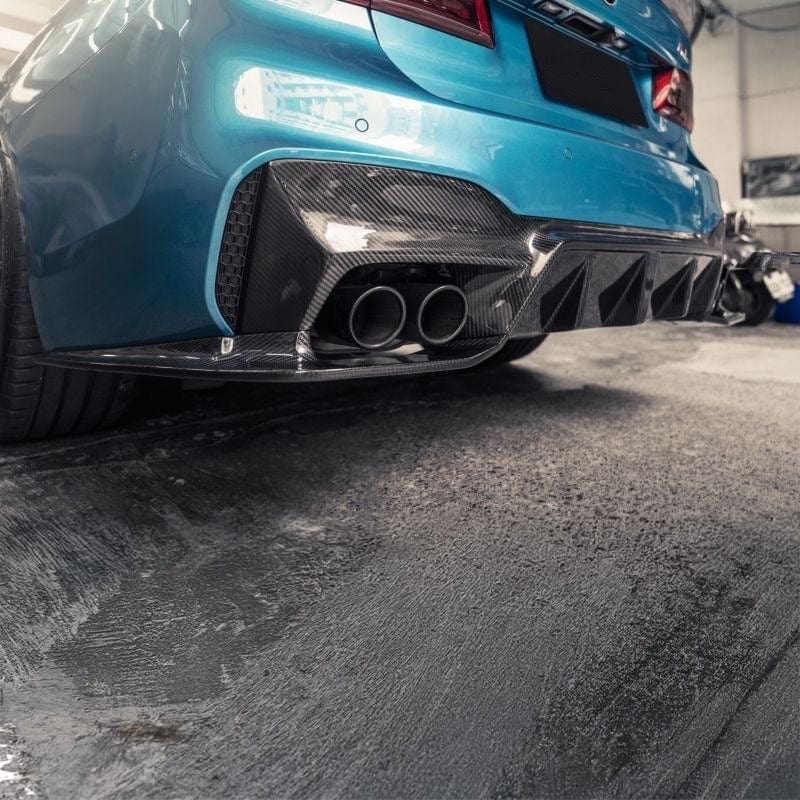 BMW M5 (F90/F90N) 3D Design Style Carbon Fiber Rear Diffuser - Twenty Two Tuning Rear Diffuser
