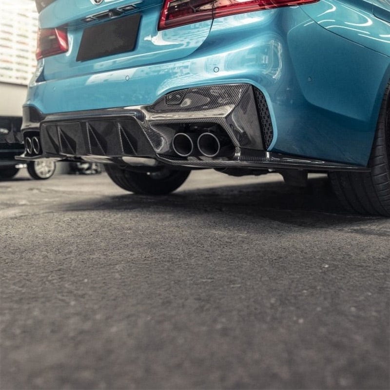 BMW M5 (F90/F90N) 3D Design Style Carbon Fiber Rear Diffuser - Twenty Two Tuning Rear Diffuser