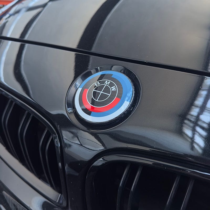 BMW M5 (F90/F90N) 50th Anniversary Style Carbon Fibre Front Emblem (82MM) - Twenty Two Tuning Emblems and Badges