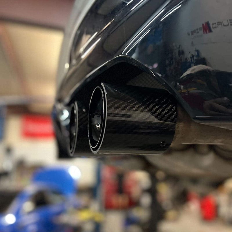BMW M5 (F90/F90N) Black M Performance Style Carbon Fiber Exhaust Tips - Twenty Two Tuning Exhaust Tips