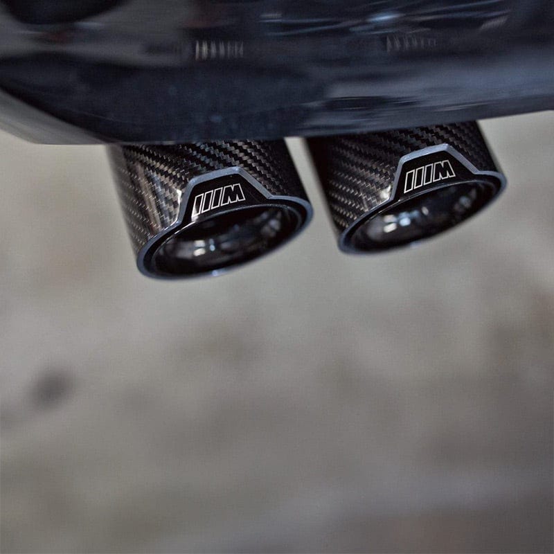 BMW M5 (F90/F90N) Black M Performance Style Carbon Fiber Exhaust Tips - Twenty Two Tuning Exhaust Tips