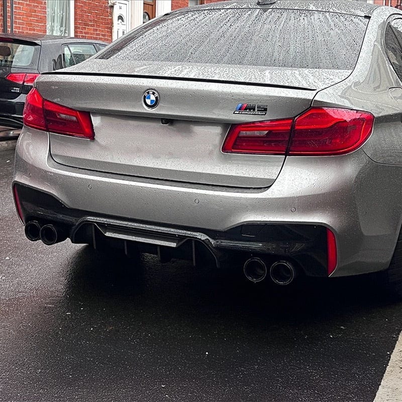 BMW M5 (F90/F90N) Black M Performance Style Carbon Fiber Exhaust Tips - Twenty Two Tuning Exhaust Tips