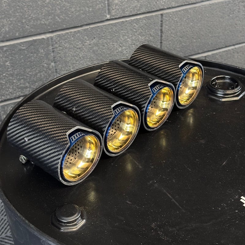 BMW M5 (F90/F90N) Blue M Performance Style Carbon Fibre Exhaust Tips - Twenty Two Tuning Exhaust Tips