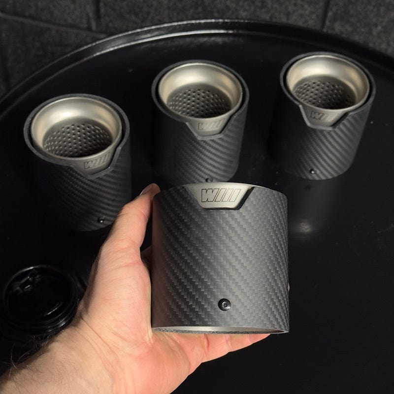BMW M5 (F90/F90N) OEM M Performance Style Carbon Fibre Exhaust Tips - Twenty Two Tuning Exhaust Tips
