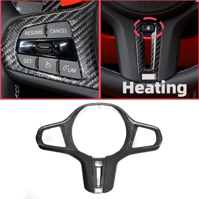 BMW M5 (F90) M Performance Style Carbon Steering Wheel Trim Replacement - Twenty Two Tuning Interior Parts & Accessories