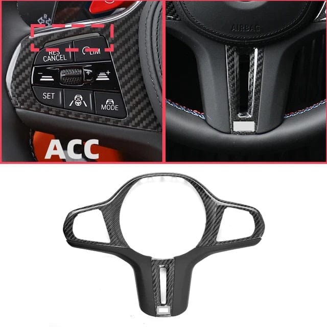 BMW M5 (F90) M Performance Style Carbon Steering Wheel Trim Replacement - Twenty Two Tuning Interior Parts & Accessories