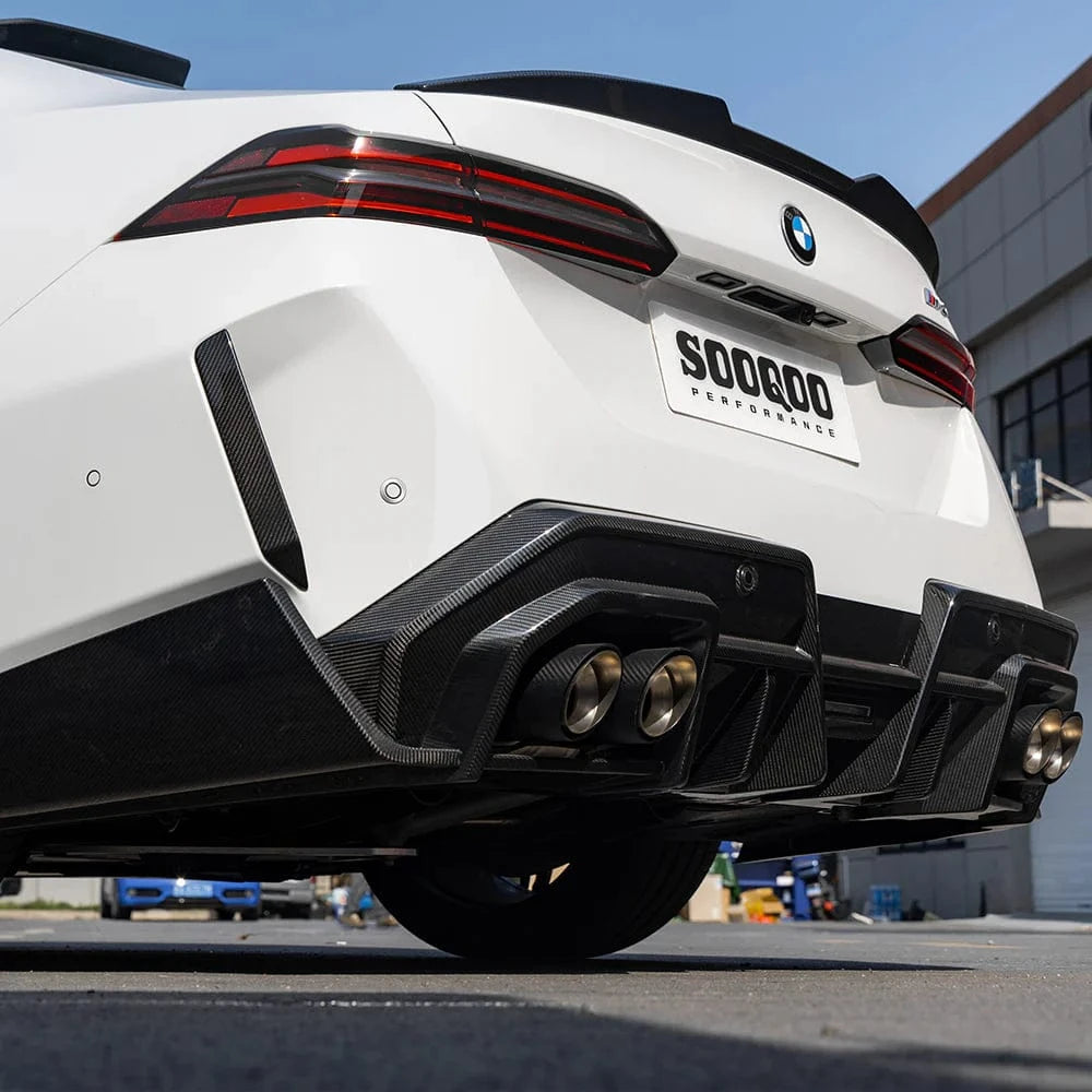 BMW M5 (G90/G99) Slash Cut Carbon Fibre Exhaust Tips - Twenty Two Tuning Exhaust Tips