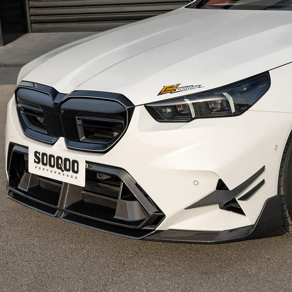 BMW M5 (G90/G99) SOOQOO V2 Carbon Fiber Front Lip Spoiler - SOOQOO Official Front Lip