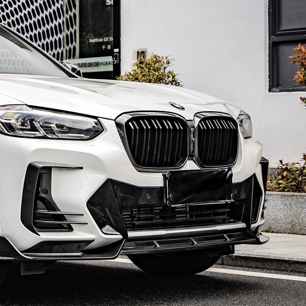 SOOQOO V1 Carbon Fiber Front Lip Spoiler For BMW X3/IX3 LCI G01/G08